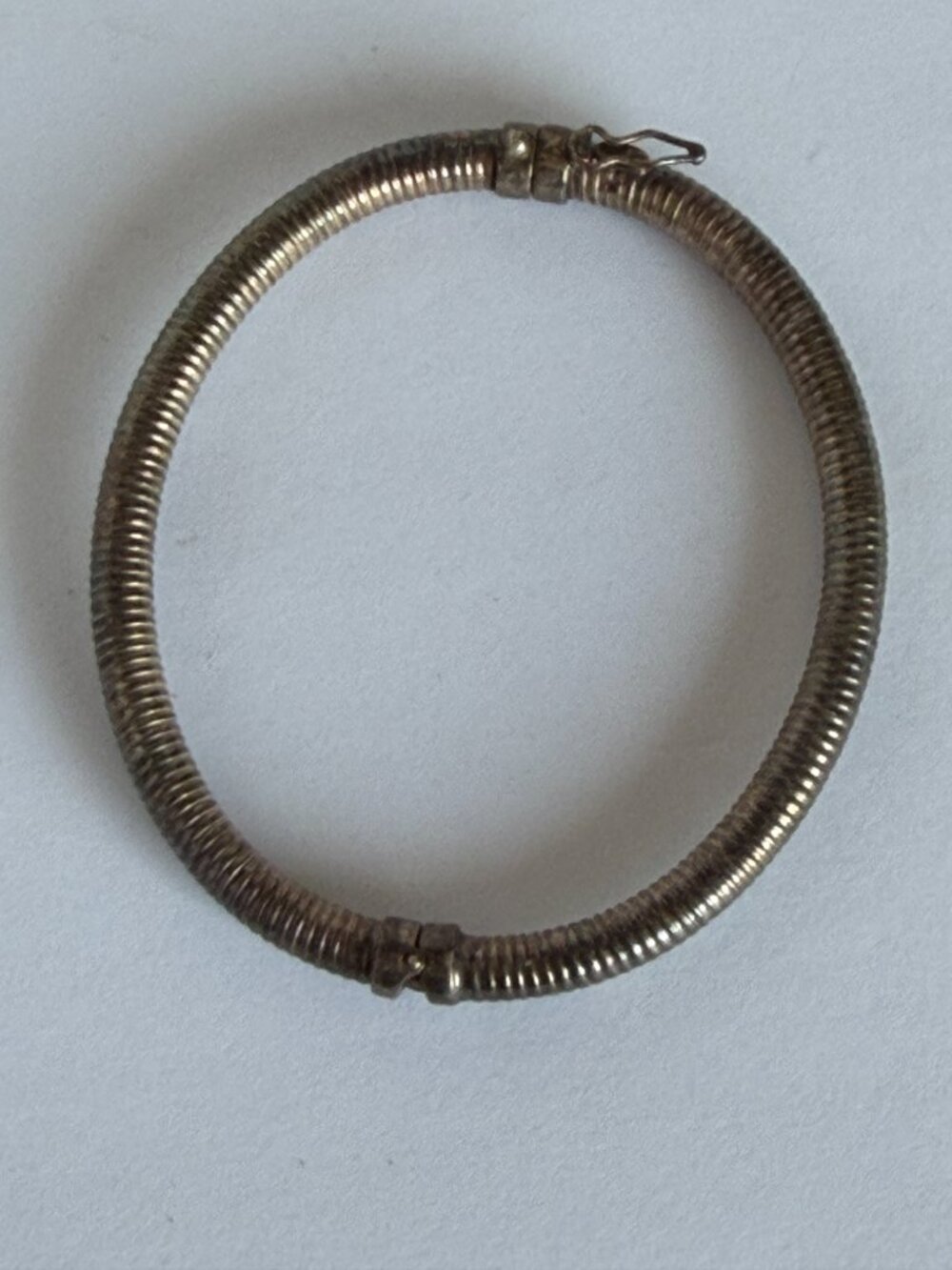 Vintage Italian 925 Sterling Silver Tubogas / Gas Pipe Bracelet - Picture 5 of 9